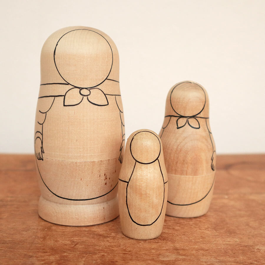 楽天市場】白木 おきあがりこぼし マトリョーシカ【VOLGA ヴォルガ