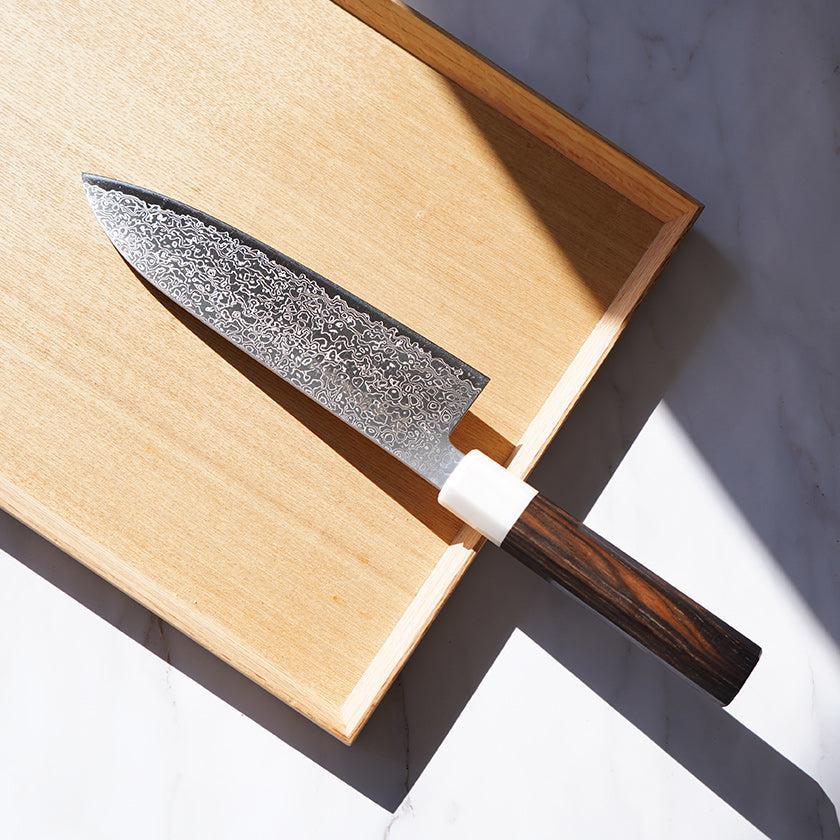 楽天市場】【三徳包丁】V10 ダマスカス 紫檀八角縞黒檀口輪 180 | 堺打