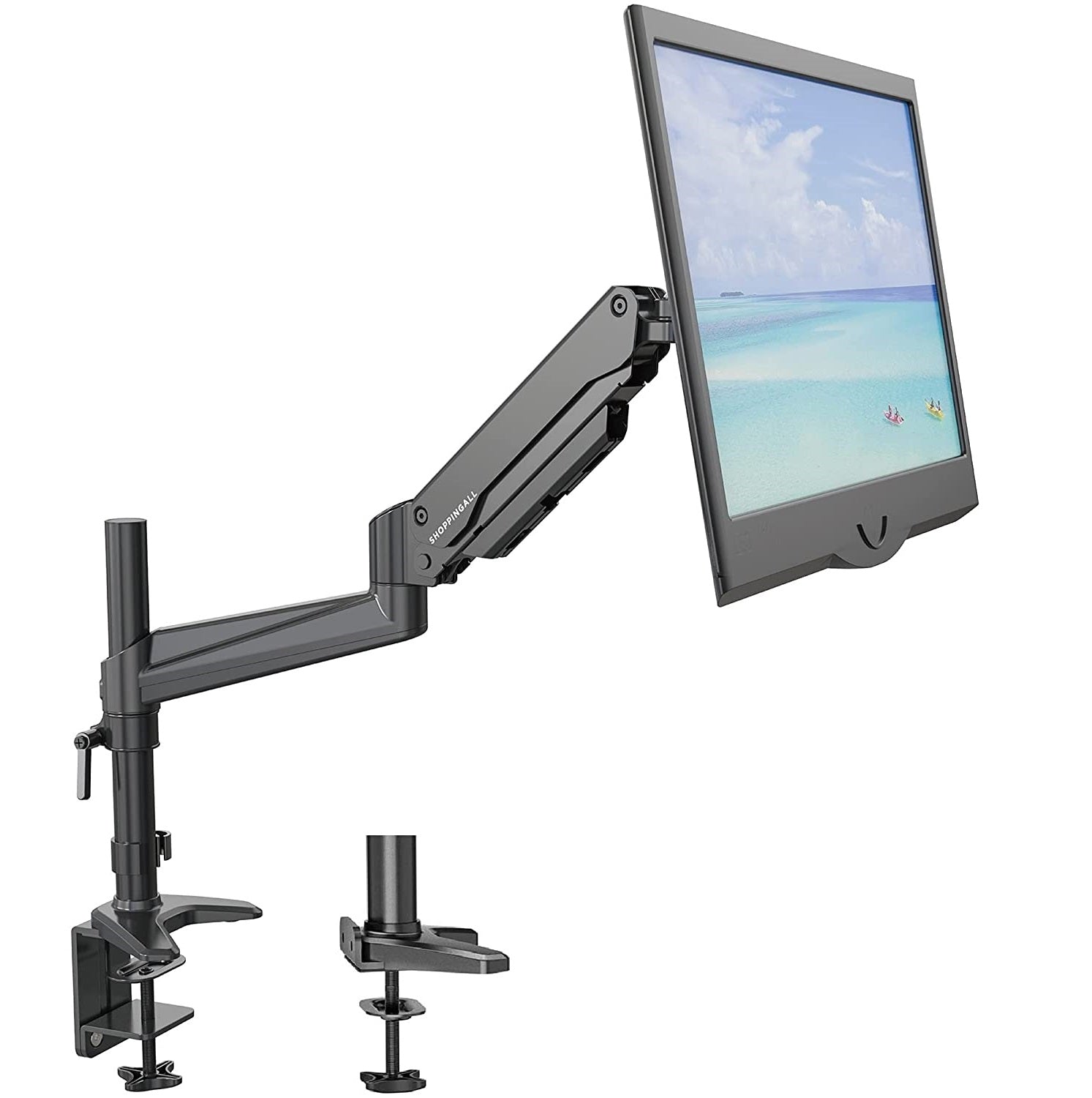 SHOPPINGALL 1画面用 モニターアーム ガススプリング 15-27インチ対応