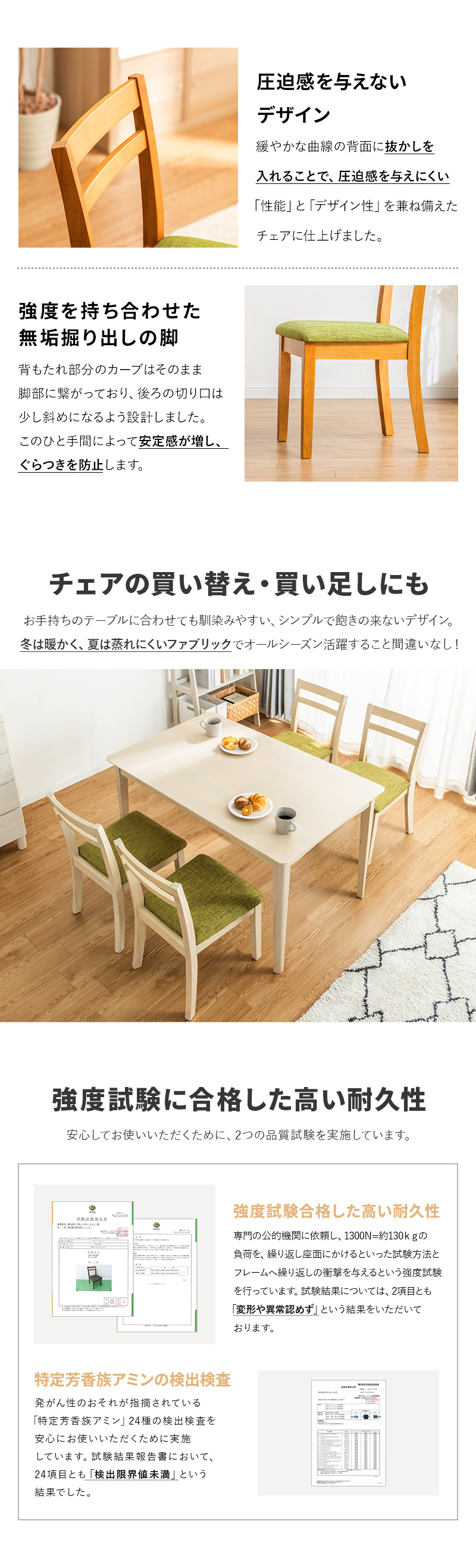 MINT ダイニングチェア 2脚セット 北欧風 ダイニングチェアー おしゃれ