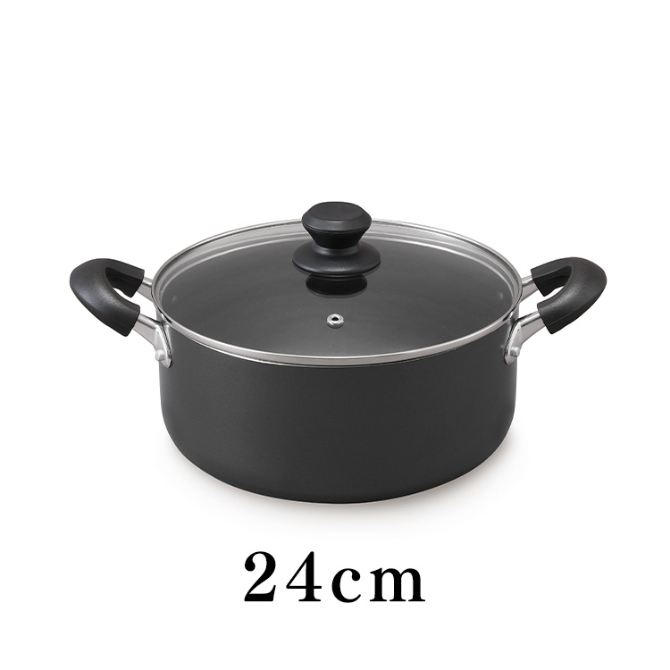 IRIS OHYAMA（アイリスオーヤマ） 鍋 両手鍋 24cm IH IH対応 おしゃれ