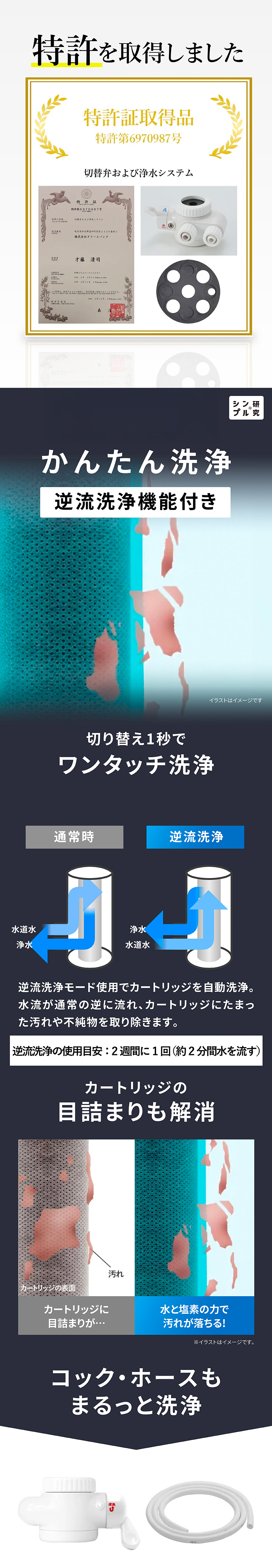 浄水器 浄水器 【 ビューク3年 逆流洗浄】 | ドリームバンク 公式