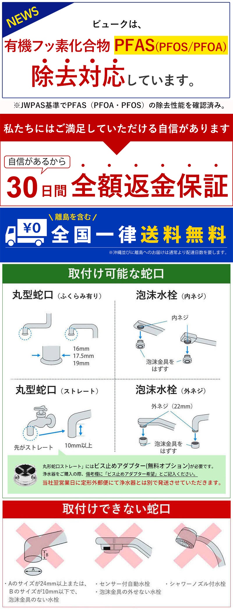 浄水器 浄水器 【 ビューク3年 逆流洗浄】 | ドリームバンク 公式