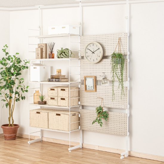 突っ張りシェルフ「Nポルダ」の基本セットからカスタムパーツまで