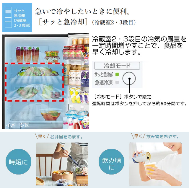 日立（HITACHI） 冷蔵庫 375L R-V38XL(N) 左開き ライトゴールド