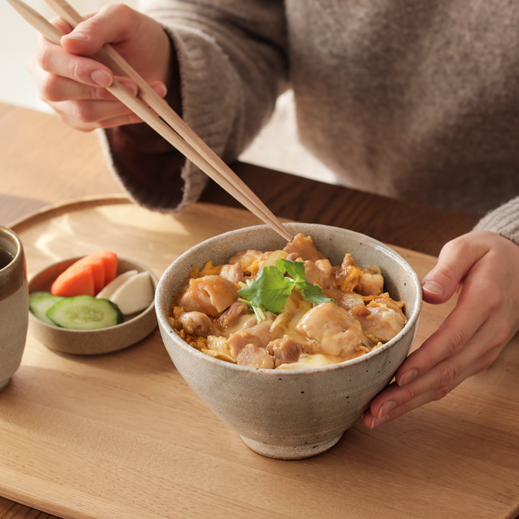 どんぶり 錆かいらぎ 丼 陶器 兵山窯 グレー 日本製 ユープロダクツ