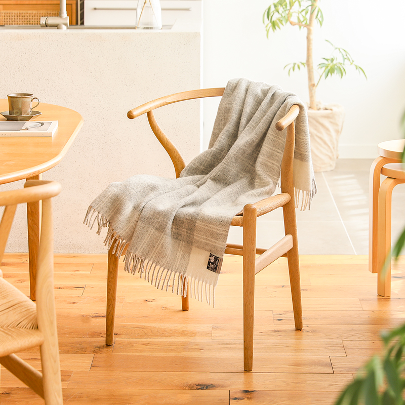 ウール ブランケット Silkeborg ダナーヤ フレームチェック 85×130