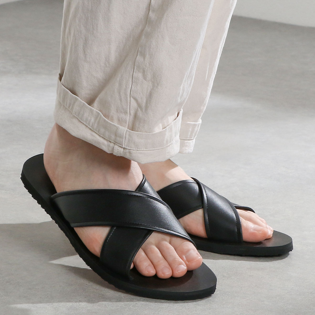 AAA+（サンエープラス） サンダル メンズ 軽量 夏 カジュアル 紳士靴