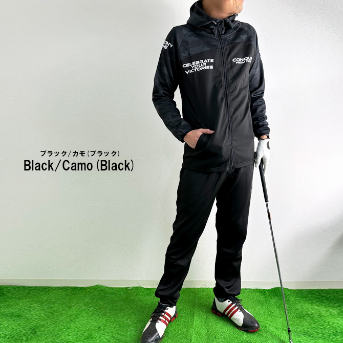 ゴルフ ジャージ メンズ 上下セットアップ ストレッチ ジップアップ