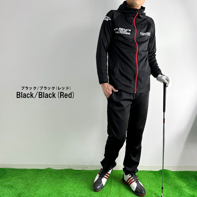 ゴルフ ジャージ メンズ 上下セットアップ ストレッチ ジップアップ