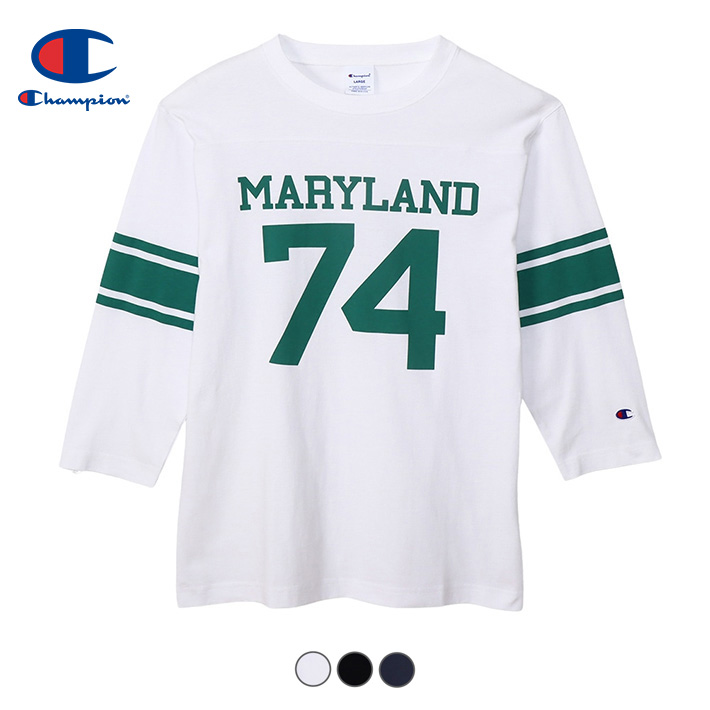 Champion（チャンピオン） ロンT 七分袖 カレッジプリント (C3-Z416