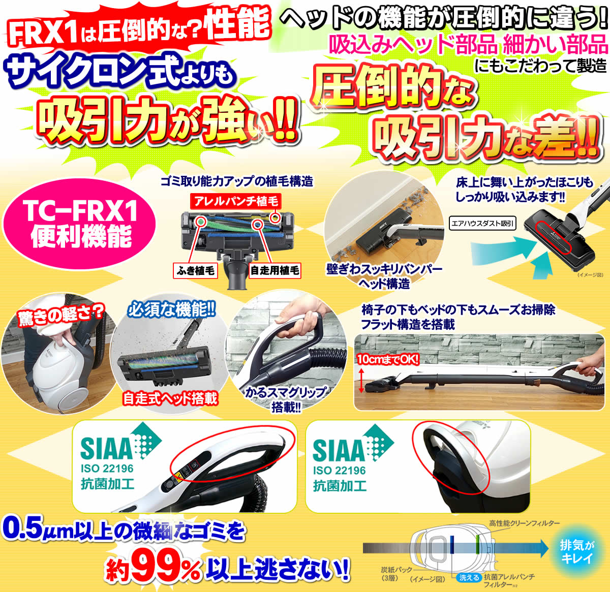 三菱（MITSUBISHI） 掃除機【自走式パワーブラシ】三菱電機 掃除機 TC