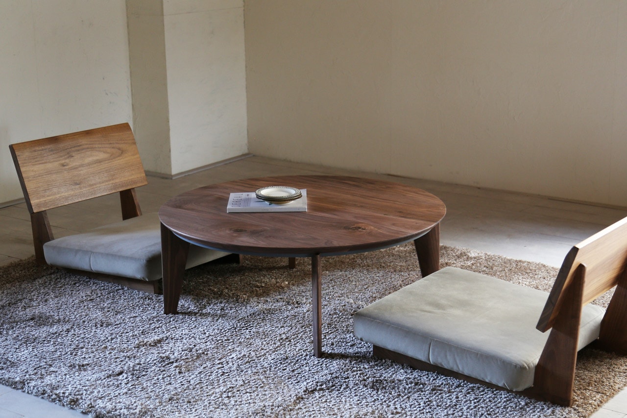 日美 無垢コタツテーブル EN エン 円形こたつ リビングテーブル ニチビ