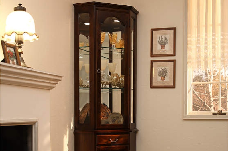 COLONIAL（カリモク家具） カリモク 隅飾棚 HC0240NK 食器棚 サイド