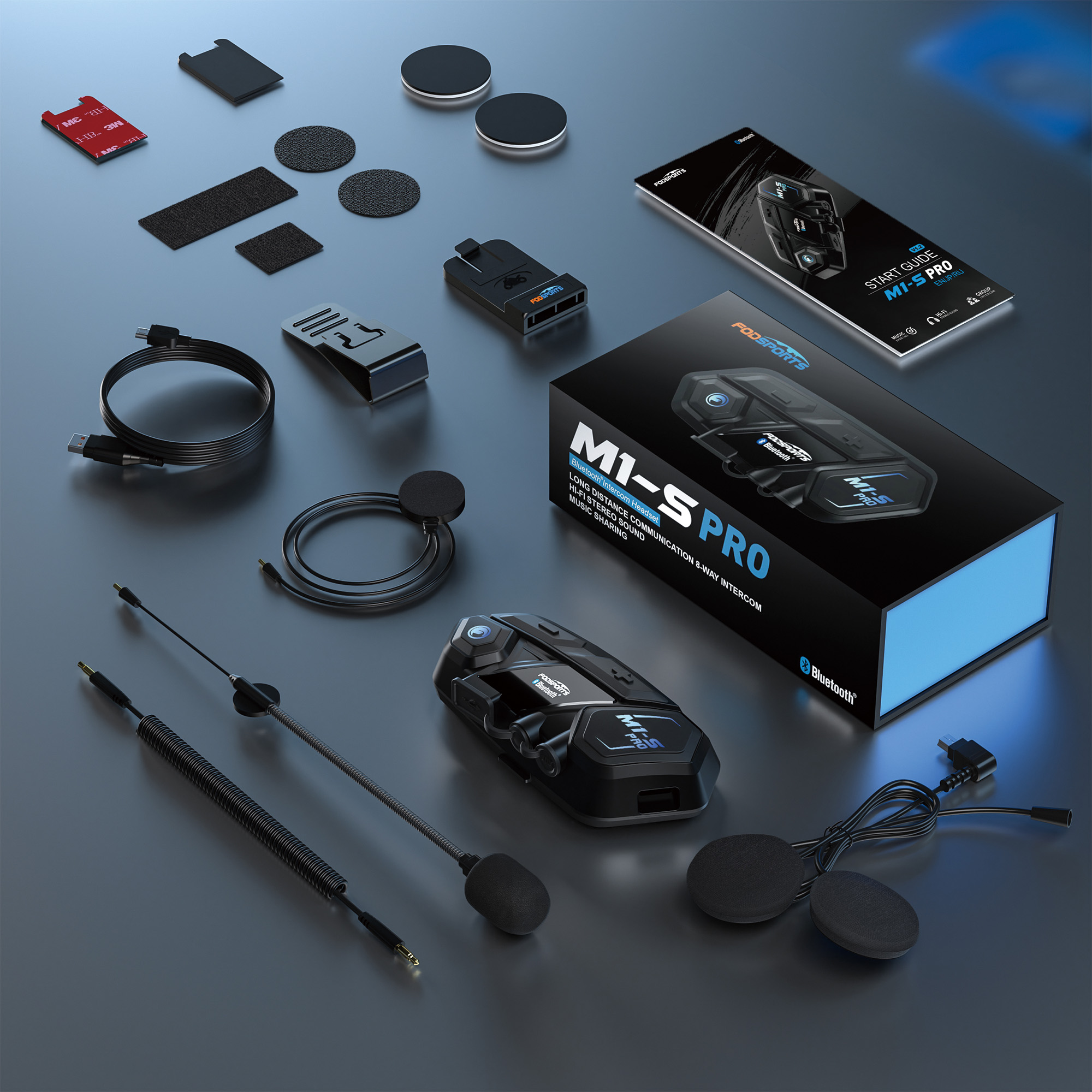 FODSPORTS FODSPORTS M1-S Pro 正規品 バイク用インカム バイク用品