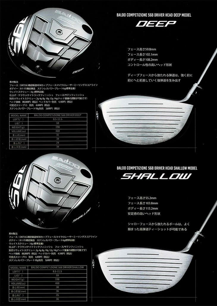 BALDO（バルド） COMPETIONE 568 DRIVER ドライバー(ディープ