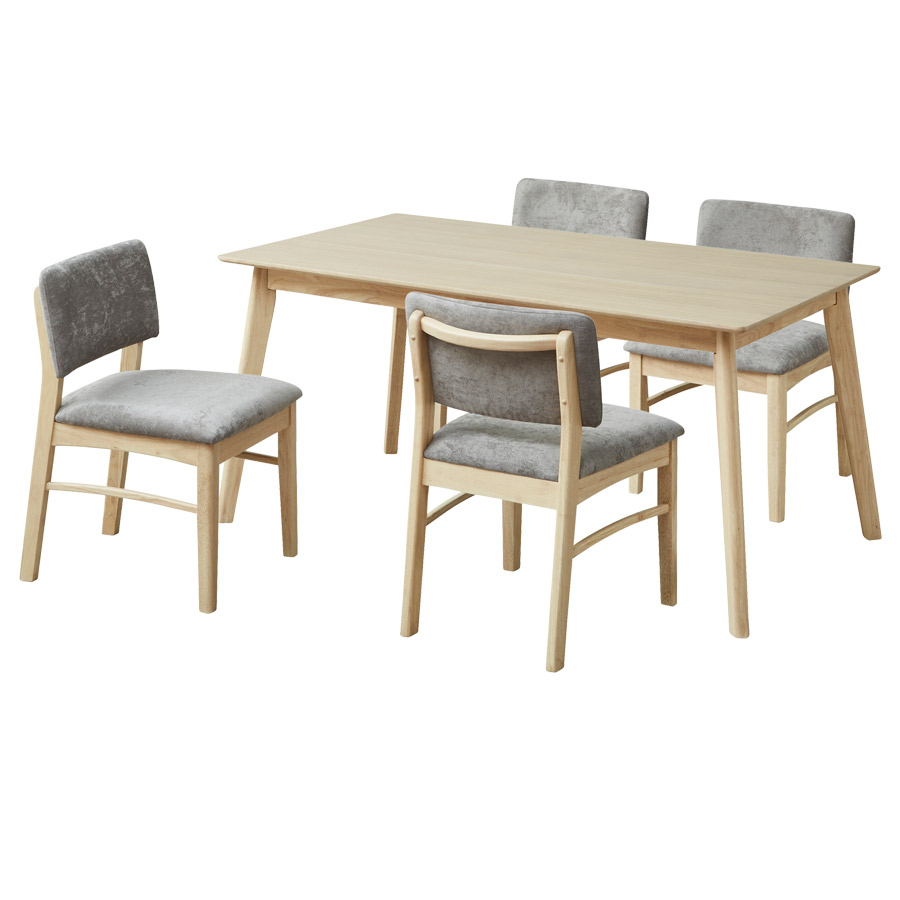 ダイニングテーブルセット 4人 150cm 北欧 ブラウン ナチュラル 5点