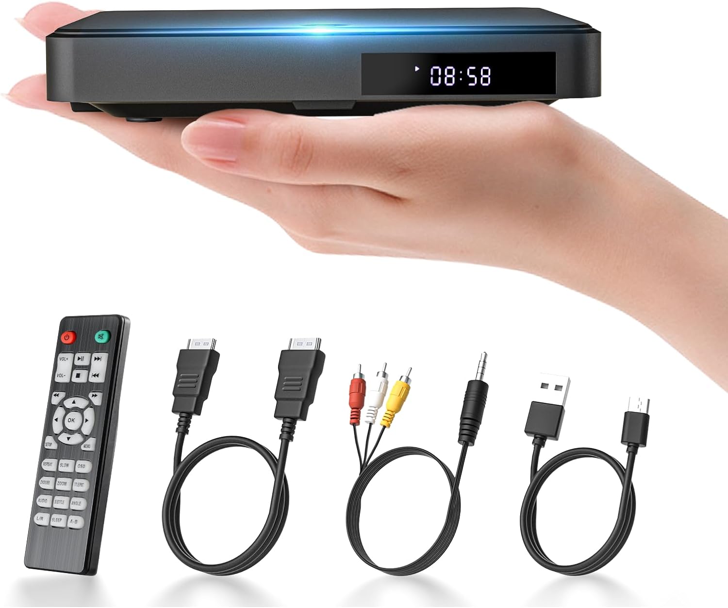 ミニ DVDプレーヤー 携帯式 リージョンフリー CPRM対応 テレビや