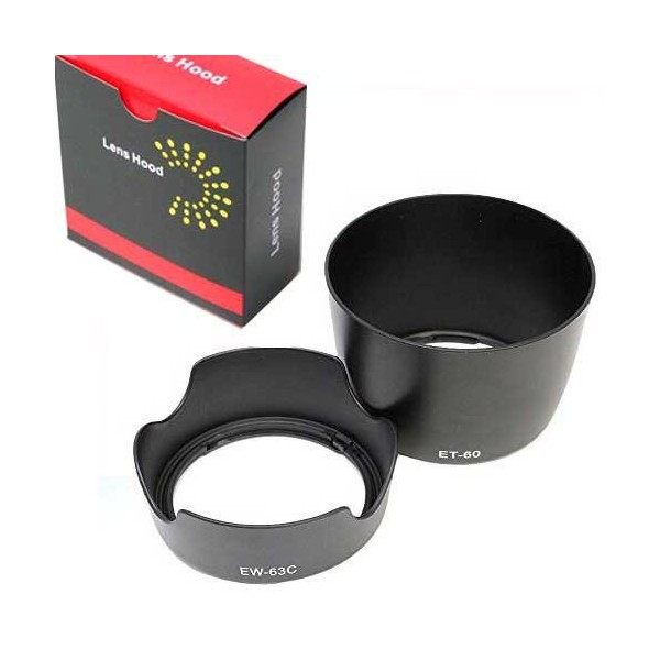Canon EOS Kiss X7 ダブルズームキット 用 互換レンズフード EW-63C ET