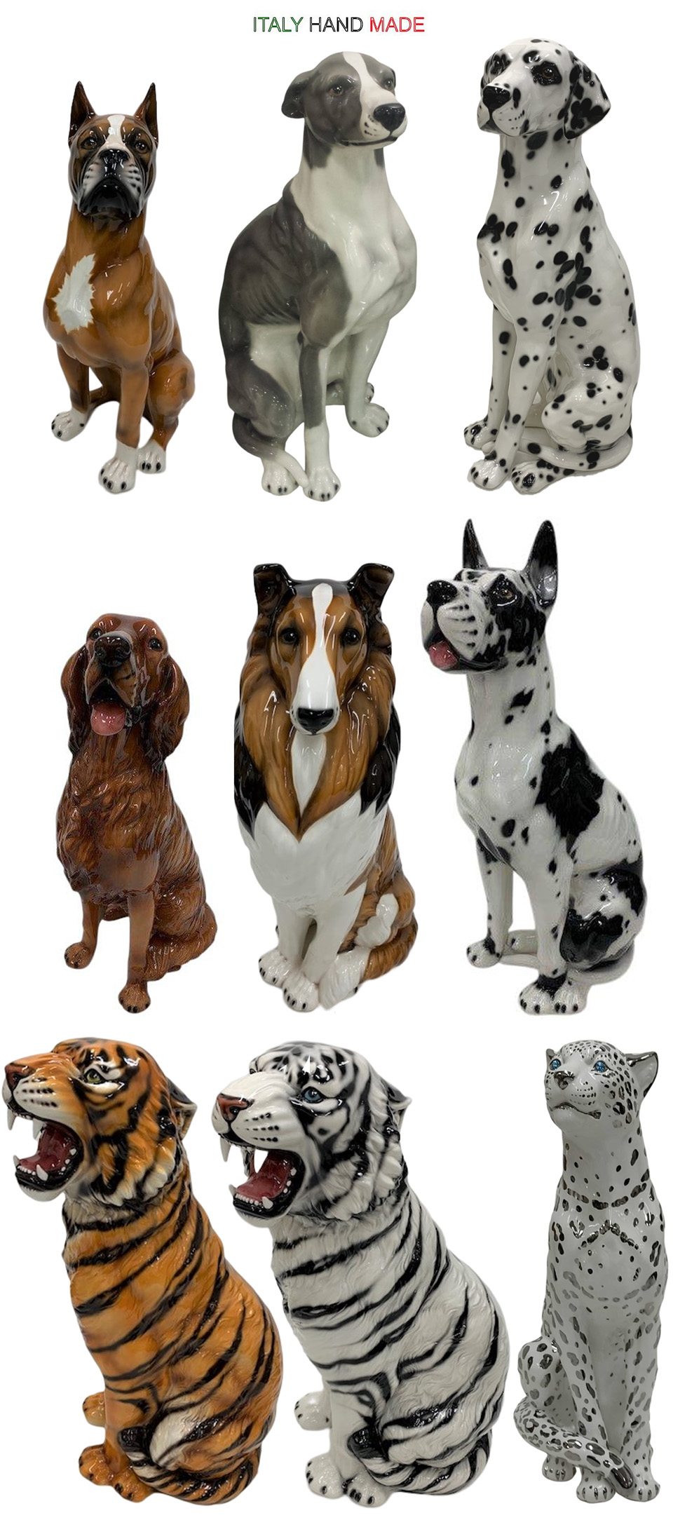 コッカスパニエル 置物 犬 インテリア オブジェ 陶器 イタリア