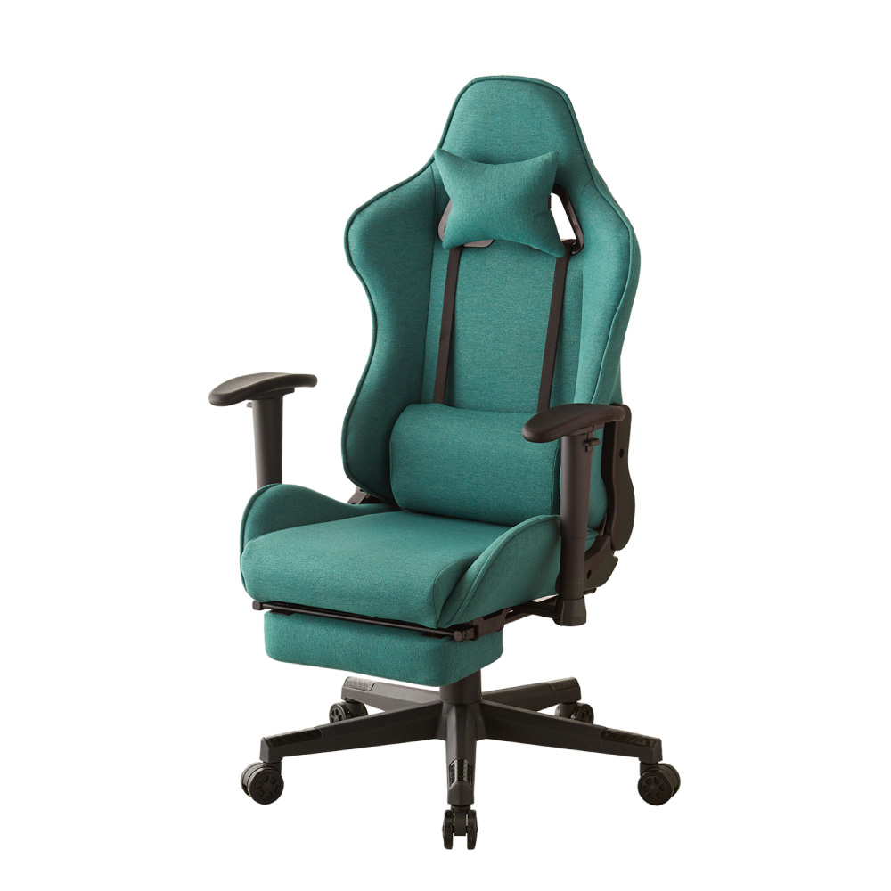 calmzen ゲーミングチェア ファブリック オットマン付き