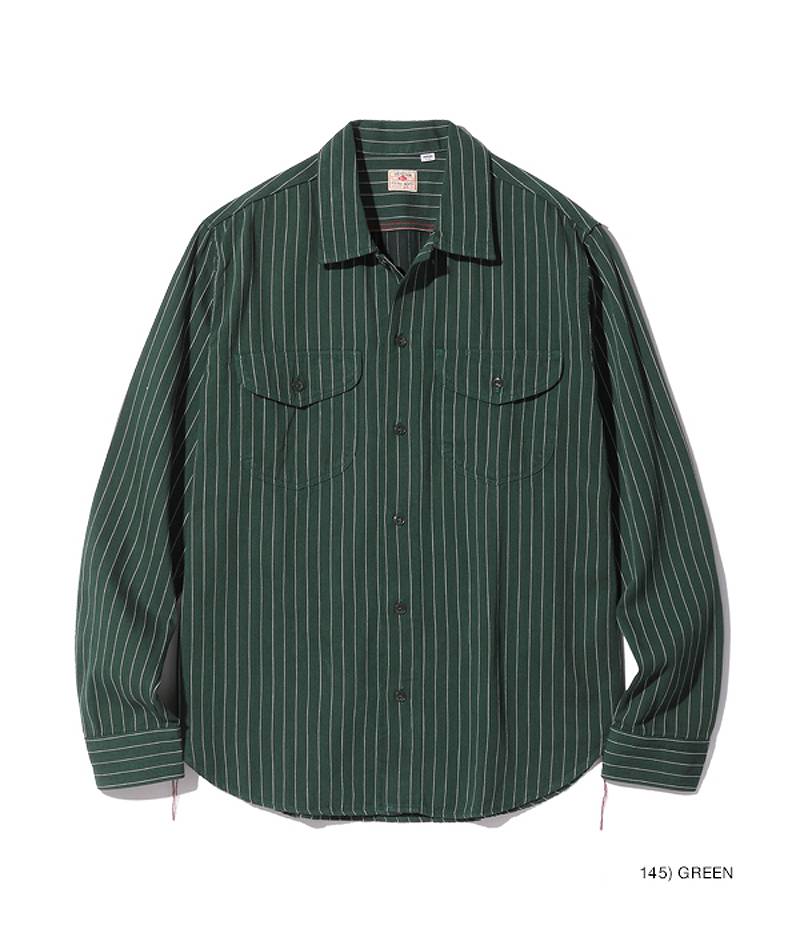 SUGAR CANE シュガーケーン コーク ストライプ 長袖 ワーク シャツ