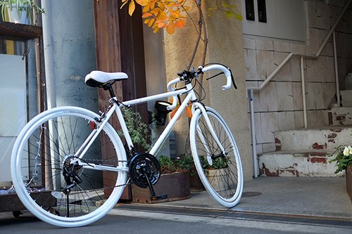 Grandir Sensitive ホワイト ロードバイク(700×28C・21段変速