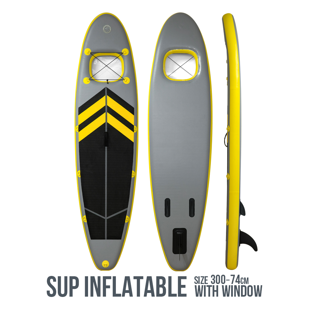 新モデル インフレータブル SUP 窓付き スタンドアップ パドルボード