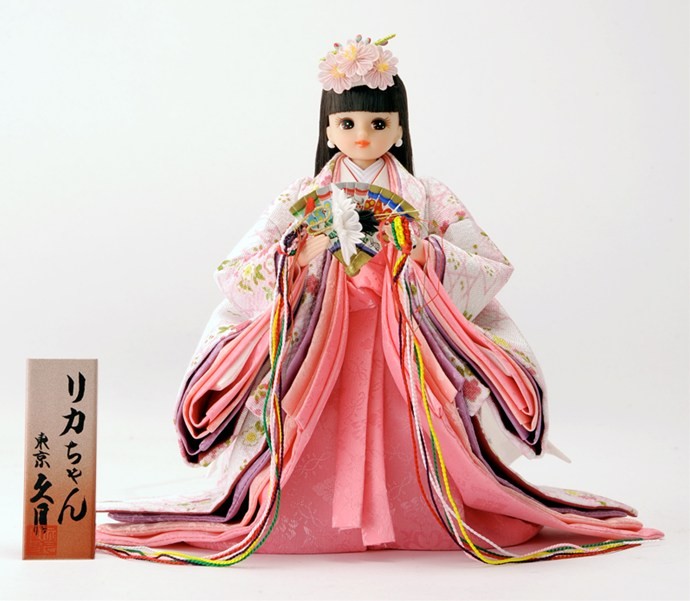 久月 雛人形 リカちゃん 立雛 単品 (白) シリアル入 h273-ri-10-h