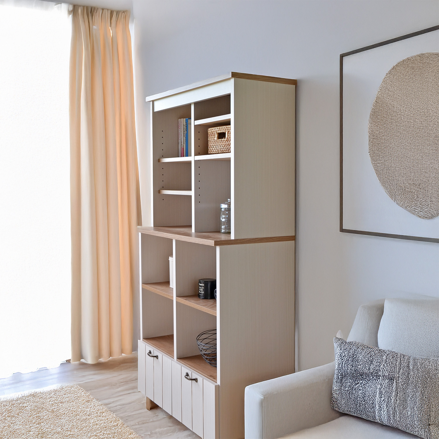 タカシン家具工業 本棚 キャビネット 引出 書棚 食器棚 収納 シェルフ