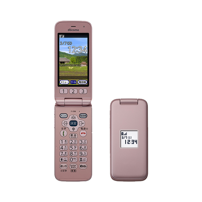 中古 らくらくホン F-01M docomo版SIMフリー 本体 Cランク 携帯電話