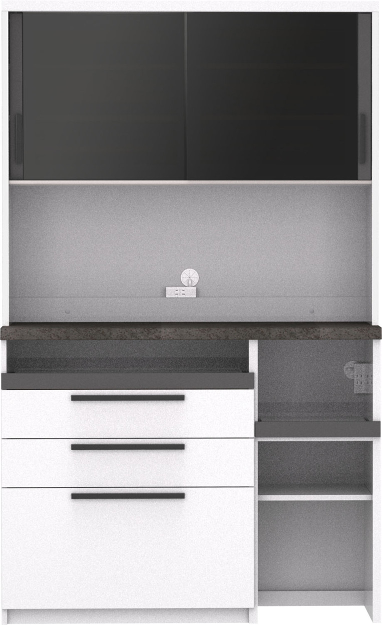 パモウナ 食器棚 幅120cm 奥行45cm 高さ198cm SY 完成品 棚 国産