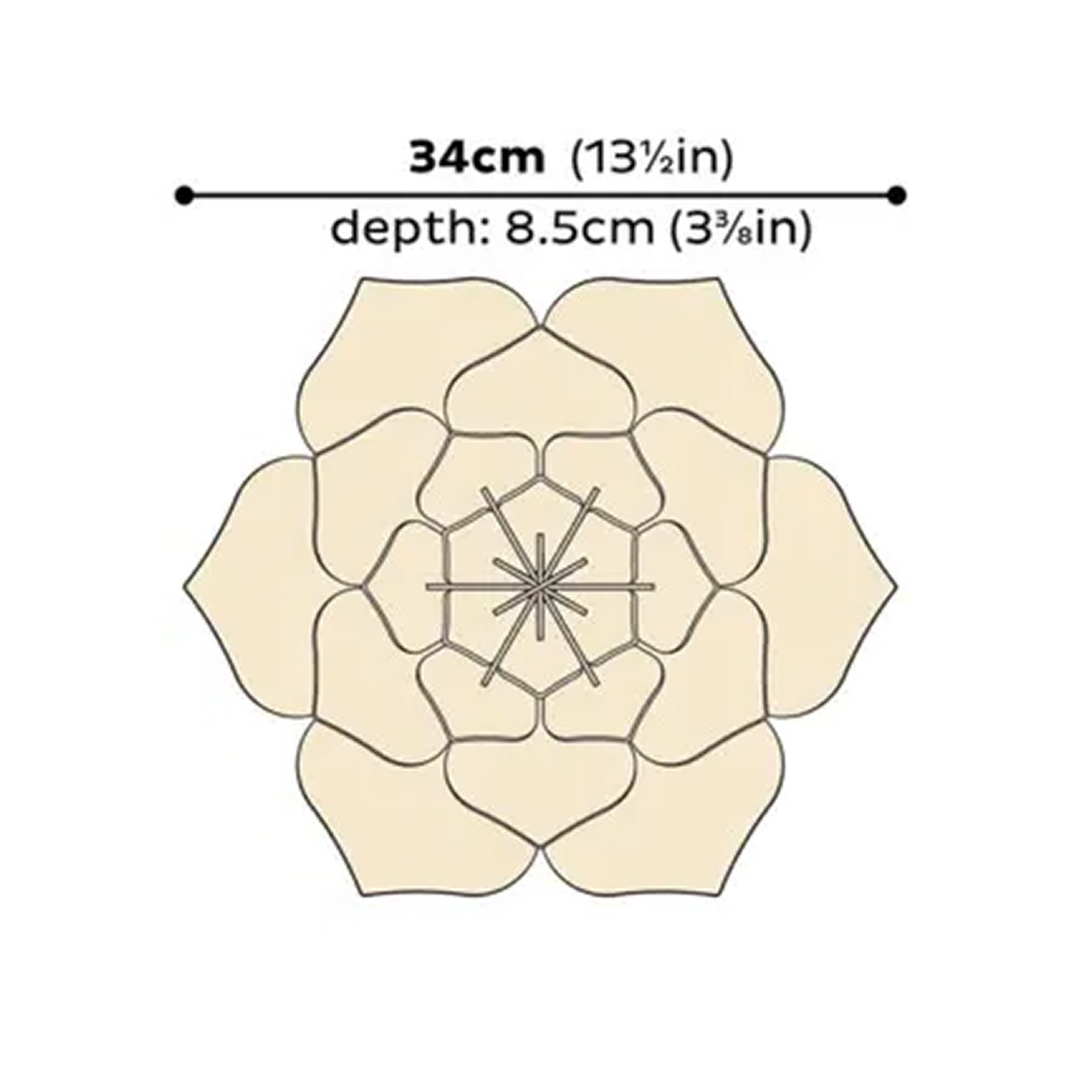 lovi（ロヴィ） 北欧雑貨 飾り ウォール デコ 花 フラワー 34cm 木製