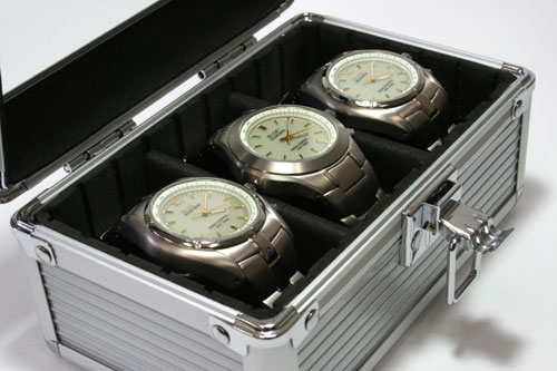 腕時計用ケース 3本 収納ケース 腕時計 アルミ アルミ製 メンズ