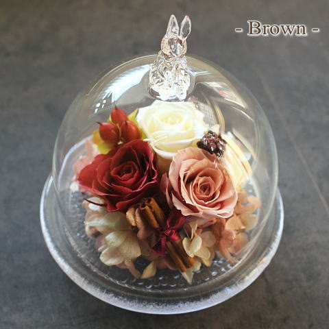 選べる7色♪幸せを贈る『幸運のうさぎ〜ラパン〜』プリザーブド