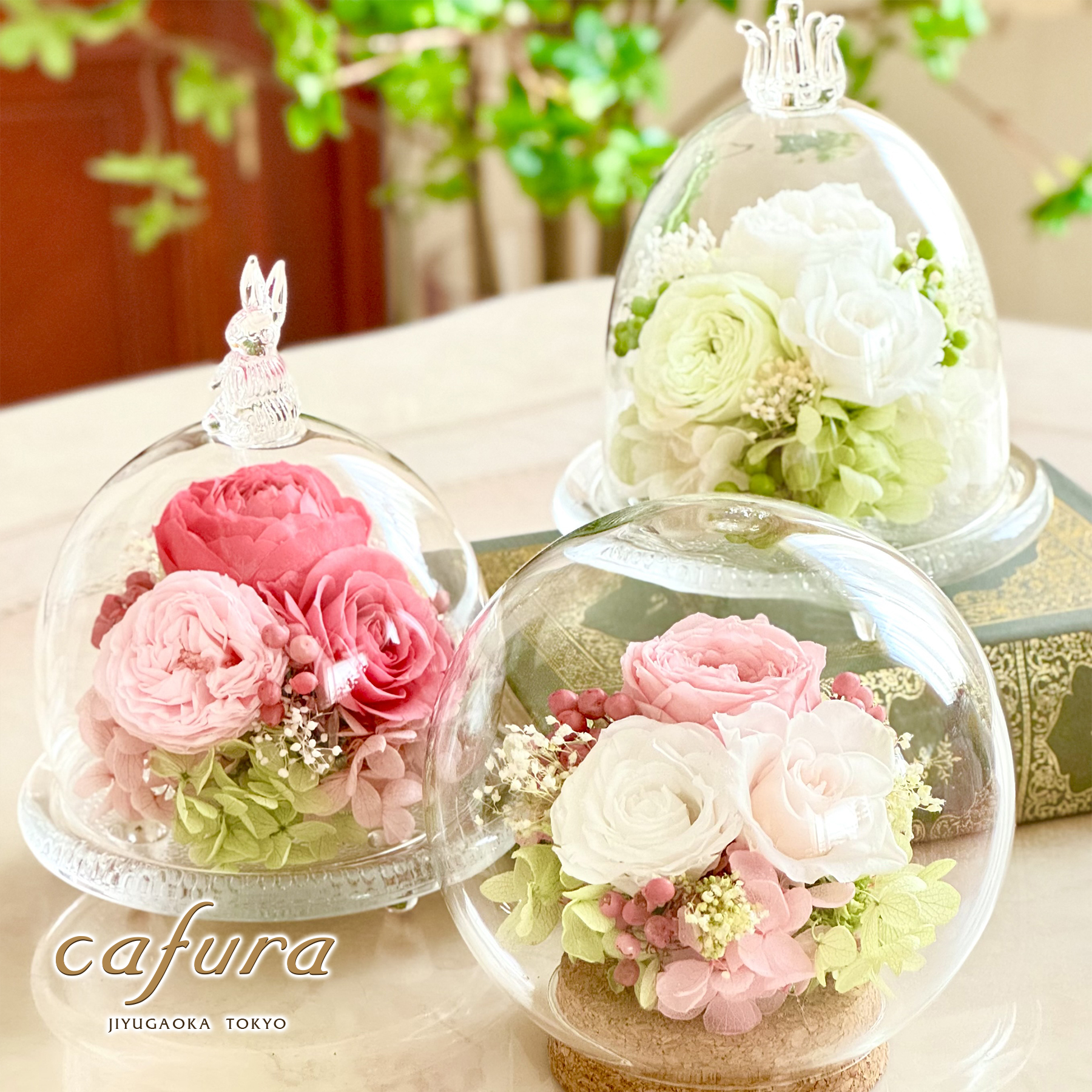 プリザーブドフラワー プレゼント 花 ウサギ クラウン 誕生日 贈り物