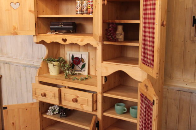 カントリー調 キャビネット カントリー家具 食器棚 カップボード