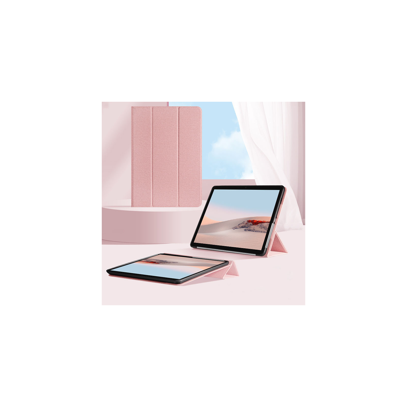 Microsoft Surface GO 4 ケース カバー 耐衝撃カバー PUレザー