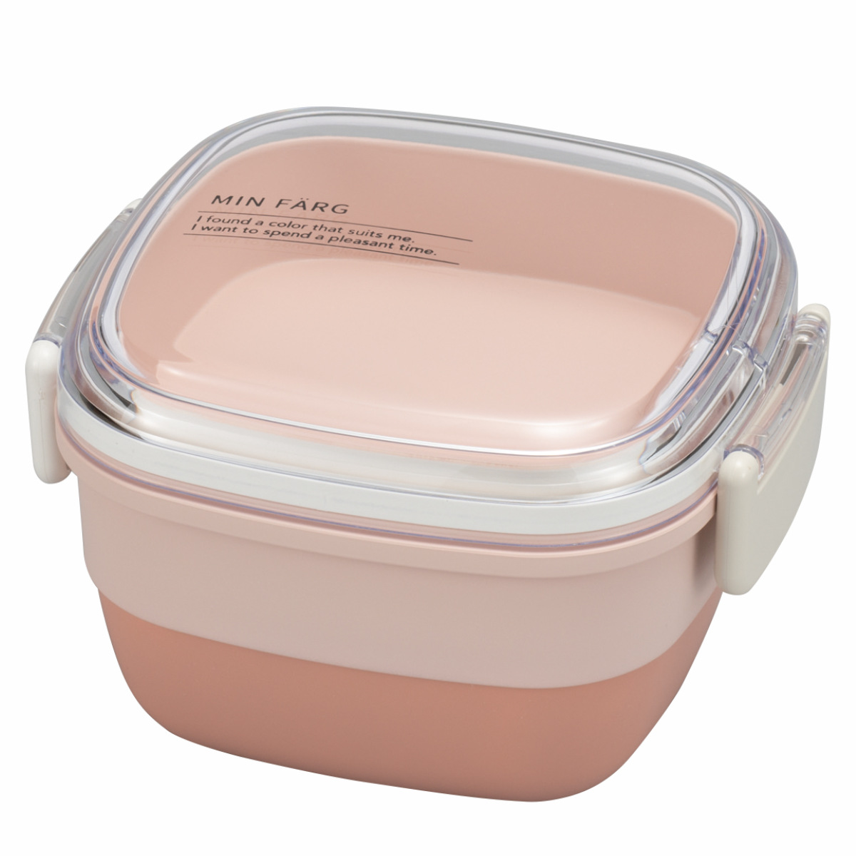 宮本産業 お弁当箱 抗菌 2段 2点ロック MIN FARG スクウェアランチ