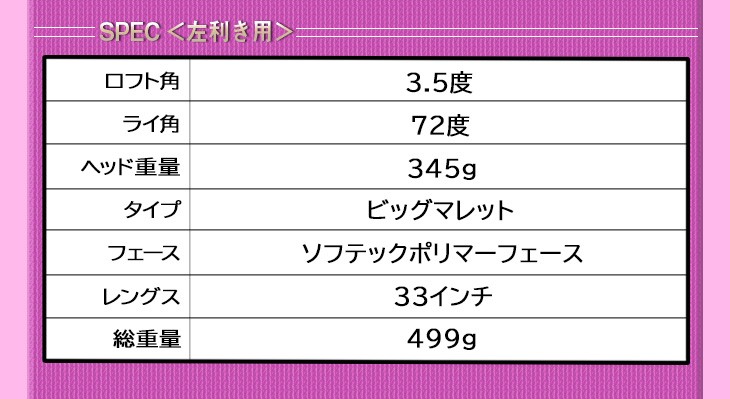 DYNAGOLF（ダイナゴルフ） ゴルフ クラブ レディース レフティ パター