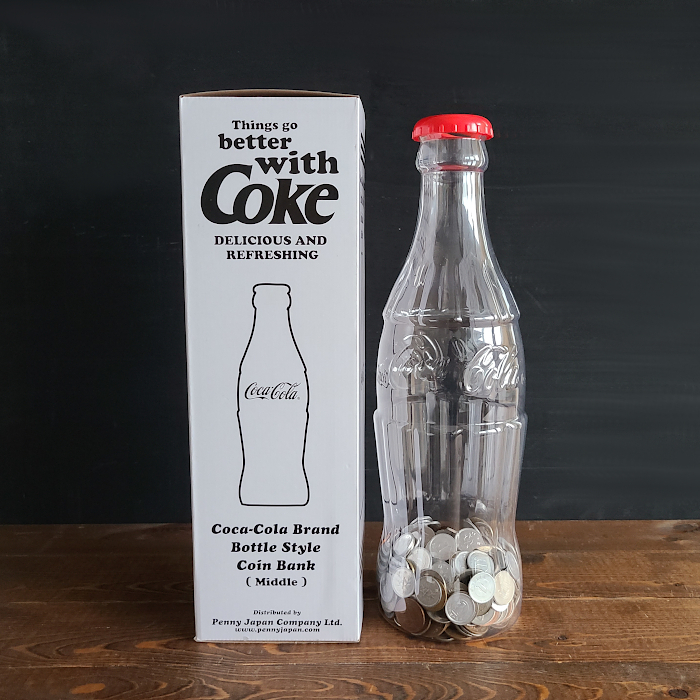Coca Cola（コカコーラ） 貯金箱 CocaCola MIDDLE BOTTLE BANK 高さ