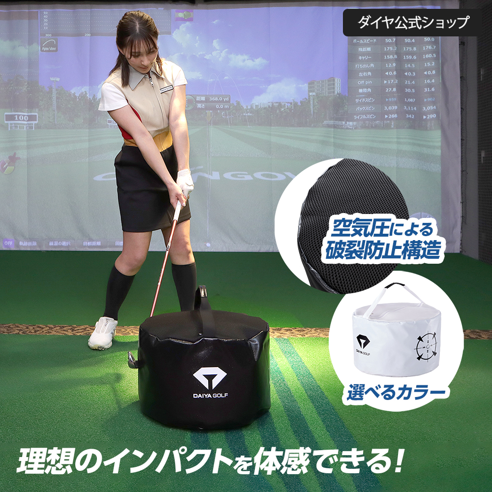 DAIYA GOLF ゴルフ練習器具 破裂しにくい メッシュ構造 スイングの形や