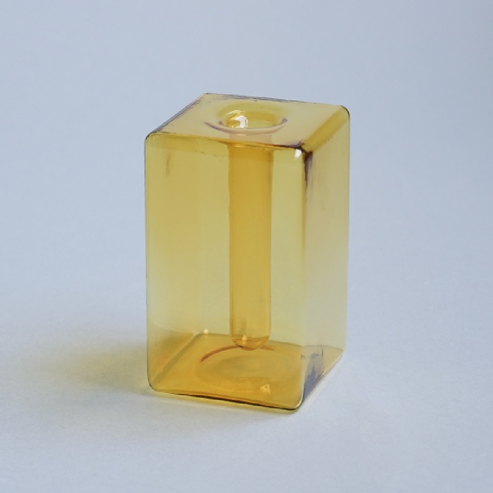 ガラス 花瓶 クリア フラワーベース アンバー グリーン グレー