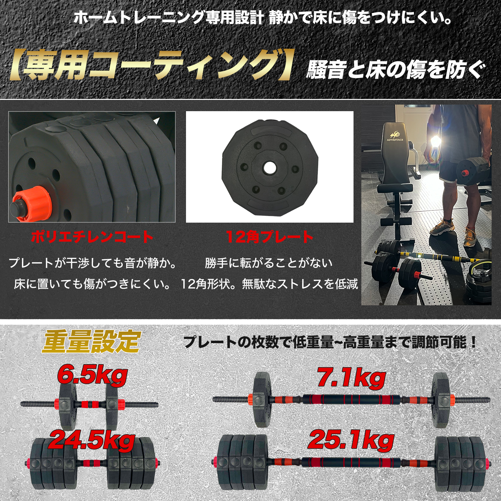 ダンベル 可変式 50kg 25kg 40kg 20kg 5kg 10kg 2個セット 筋トレ