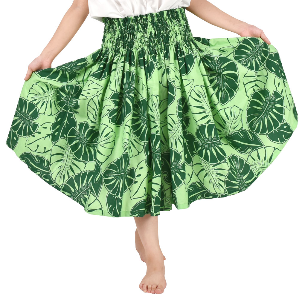 フラダンス衣装 日本製 パウスカート シングル 4本ゴム ダンス衣装