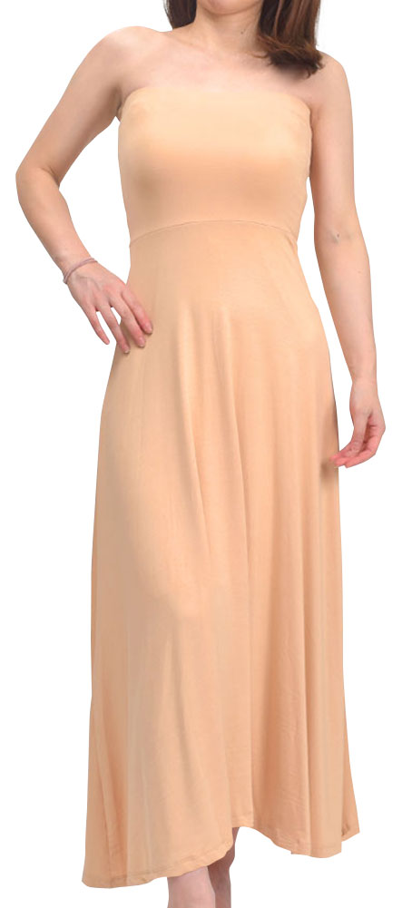 フラダンス衣装 ベアワンピース ドレス チューブトップ ロングスカート