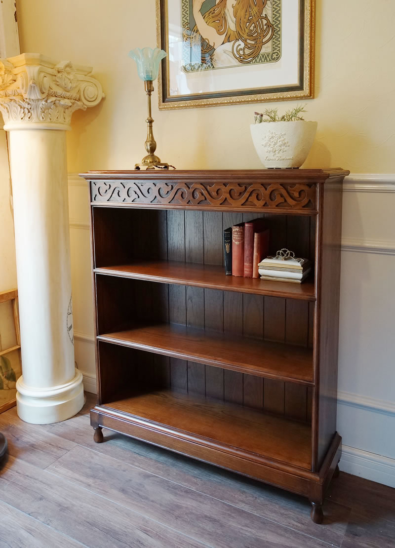 アンティーク家具 リプロダクト 3段 ブックシェルフ オープンシェルフ
