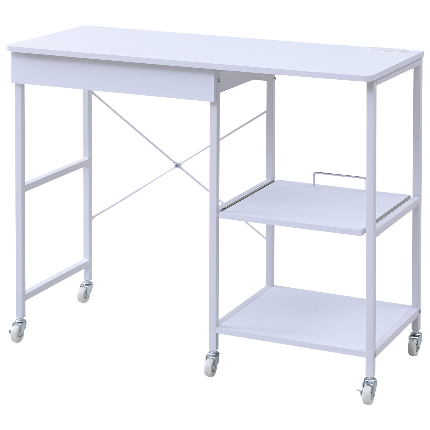 山善（YAMAZEN） レンジ台 ゴミ箱上ラック 引き出し付き コンセント