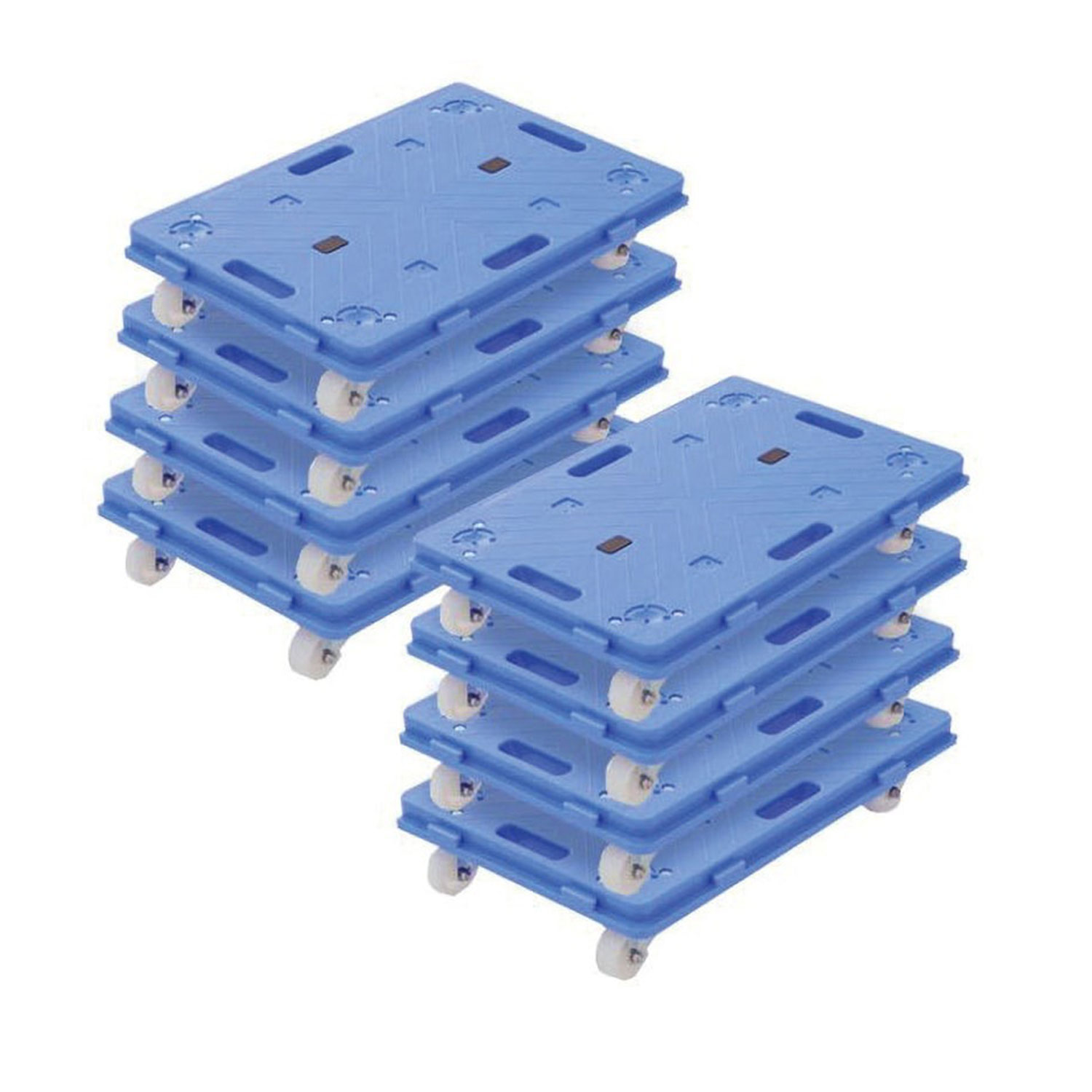 NITTO 平台車 連結 8個組 楽走くん ナイロンキャスター 幅60奥行40cm