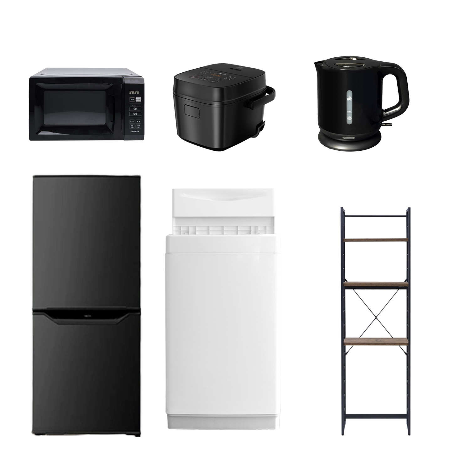 山善（YAMAZEN） 家電セット 一人暮らし 6点セット 冷蔵庫 106L 洗濯機